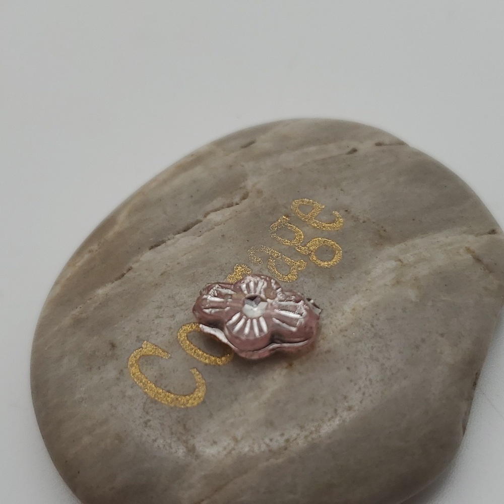 Crystal flower cottagecore barbie pale pink charm bead‎